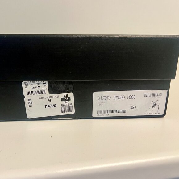 Saint Laurent Black Calfskin Stiletto Ankle Boots – Size 38.5 - Picture 10 of 10